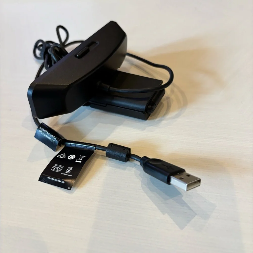 Logitech Black USB Webcam with Integrated Lens